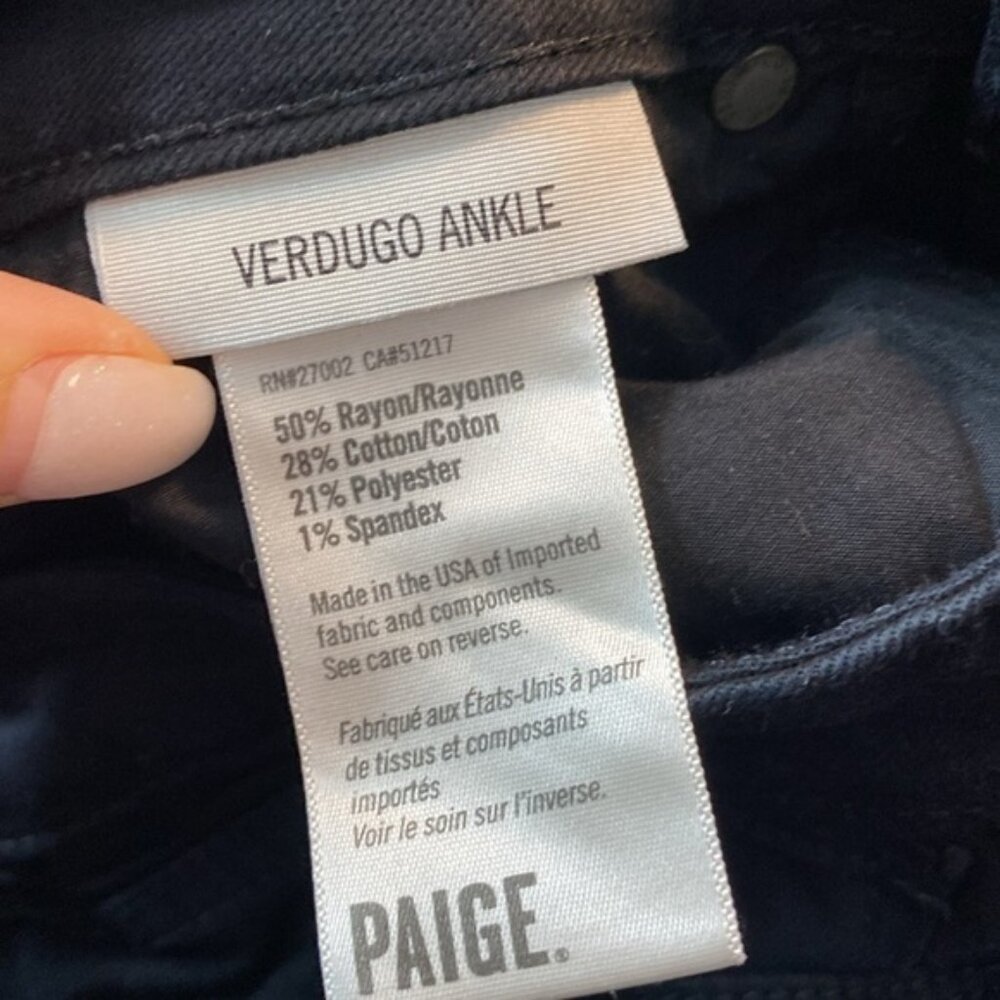 Paige Verdugo ankle Womens Black distressed Jeans26 - Picture 7 of 8
